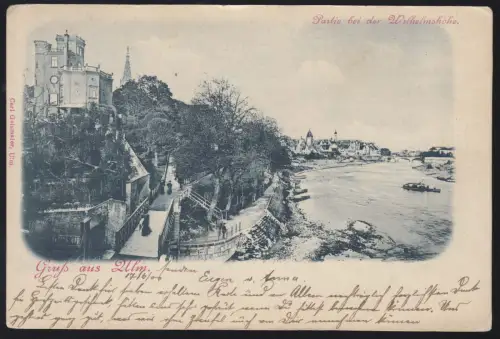 AK Gruss de Ulm: partie à la hauteur de Guillaume 17.6.1900 vers HEDERstadt 18.6.00