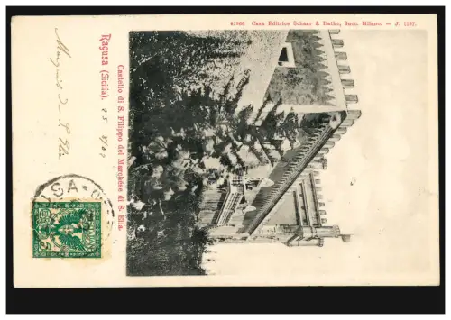 Ragusa / Sicile: Le château, RAGUSA 25.8.1902 après WANGEN 29.8.02