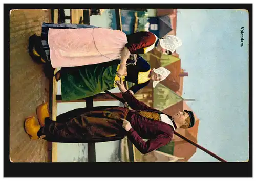 Pays-Bas Votendam Trachtengruppe, Feldpost 1.11.1915 et censure XIV. AK