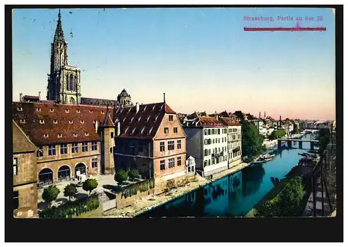 France Strasbourg: Lot à la Jll, Feldpost Srassbourg 6.8.1918