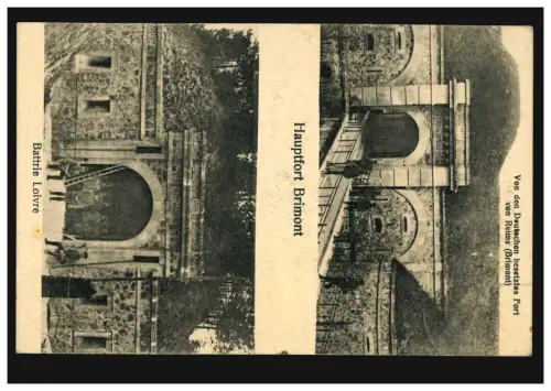 Frankreich Hauptfort Brimont / Battrie Loivre, Feldpost 57 - 3.3.1916