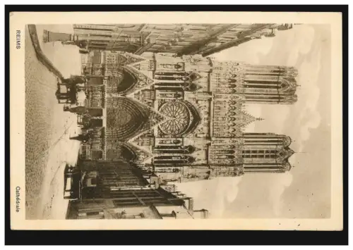 France Reims Cathédrale, Feldpost 5. Rheinisches Inf.-Regt. 65 - 4.10.1915