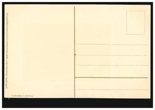 Künstler-AK In der freien Natur: Mann bei Brandrodung, um 1910, ungebraucht