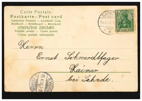 AK Artiste Pâques Animaux Menu Poussins sur la randonnée, ARTES 14.4.06