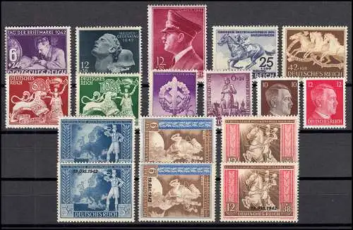 Année 1942 (17 timbres) Michel-N° 811-827 complet post-fraîchissement / MNH / **