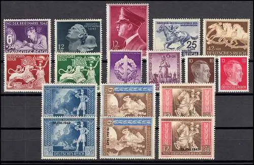 Jahrgang 1942 (17 Marken) Michel-Nr. 811-827 komplett postfrisch / MNH / **