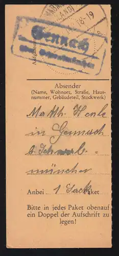 Temple de Gennach sur les FEUILLES (PAYS) 1942 sur la section de carte de paquet