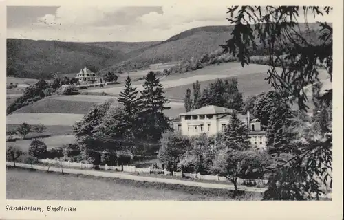 Landpost-Stempel Emdenau über BAD WILDUNGEN 17.10.1960 auf AK Sanatorium Emdenau