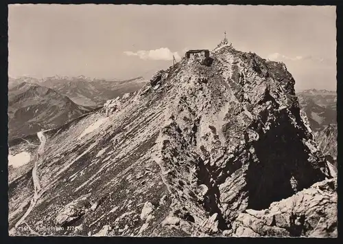 Temple de la poste de campagne 8981 Schöllang sur AK Brumbhorn, BERNSDORF 31.10.1963