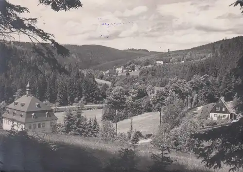 Landpost-Stempel Schmalzgrube über Annaberg-Buchholz (Erzgebirge) auf AK um 1962