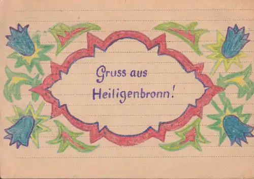 Landpost-Stempel Heiligenbronn über OBERNDORF (NECKAR) 3.12.1938 auf Postkarte