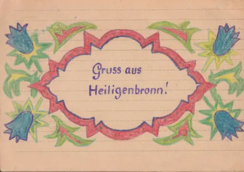 Le temple de la poste de Heiligenbronn sur le BOBERNDORF (NECKAR) 3.12.1938 sur carte postale