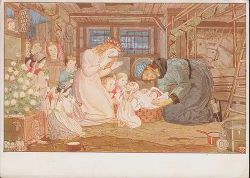 Le temple de la poste de Landpost Mindersdorf sur STOCKACH PAYS 31.12.1937 sur AK Nativité du Christ