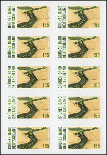 FB 98 Grünes Band Deutschland, Folienblatt mit 10x 3533, ** postfrisch