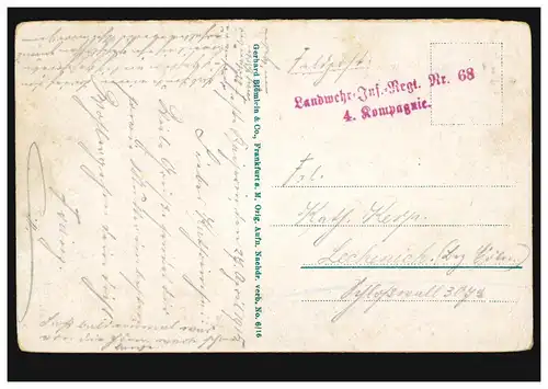 Frankreich Metz: Der Dom, Feldpost Landwehr-Inf.-Regt. 68 - 27.4.1915