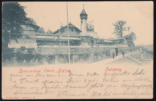 Österreich Salzburg Restauration Elektrischer Aufzug, SALZBURG 30.9.1900