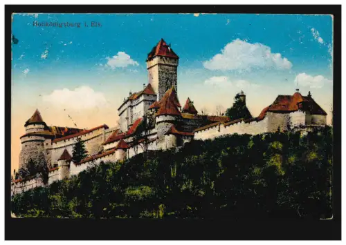 France Haut-Königsburg/Els., Feldpost Kaiserl. Kommando Molsheim 1916