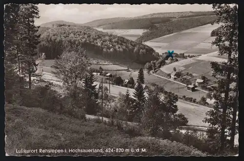 Temple de Landpost Centre-Sorpe sur SCHMALLENBERG 13.3.1958 sur AK Rehsiepen