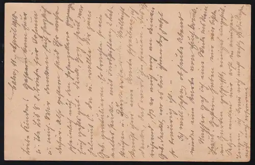 Poste ferroviaire K.WÜRTT. BAHN-POST 92 St. 11.4.1918 Train 917 sur carte postale à destination de Tübingen