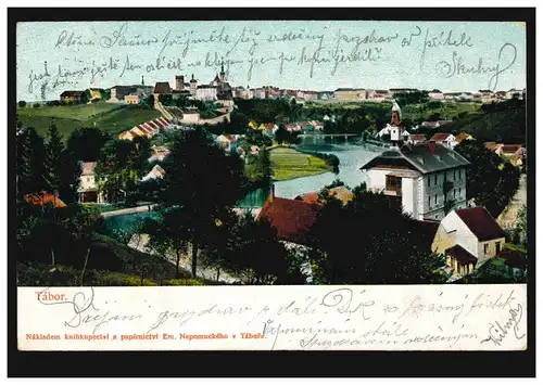 Tschechien/Böhmen AK Tabor: Panorama, TABOR 12.4.1904 nach WIEN 19/2 119 11.4.04