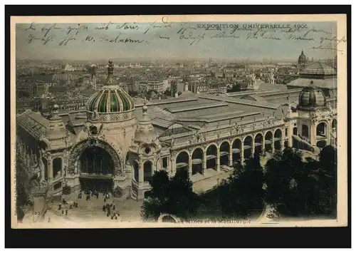 France AK Paris: Gare ferroviaire, 23.1.1901 vers HANNOVER 24.1.19.01