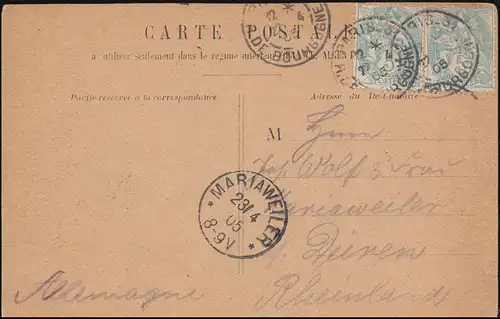 AK Paris: Le Buttes-Chaumont - Dans le parc, PARIS R. DE BOURGOGNE 22.4.1905