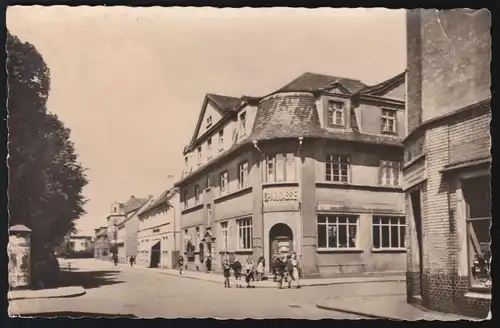 Landpost-Stempel Neuheim über JÜTERBOG 27.11.60, AK Falkenberg/Elster Sparkasse