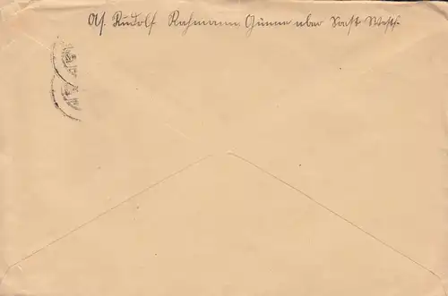 Landpost-Stempel Günne über SOEST 16.1.1937 auf Brief nach Kiel