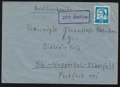Temple de la poste de campagne 2179 Brèche de Pâques sur l'impression OTTERNDORF 24.4.1963
