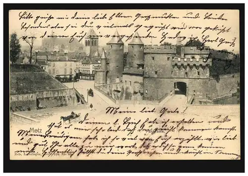 Frankreich AK Metz: Panrama - Stadtbefestigung, Montigny (Kr. Metz) 1.11.1902