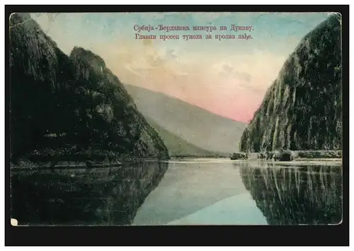 AK Serbie: Entaille de la drina, poste de terrain 25 - 10.11.1915