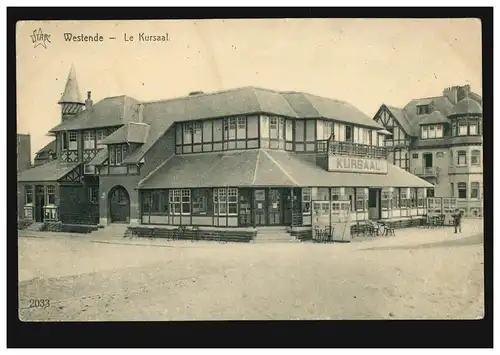 Belgien AK Westende: Der Kursaal, Feldpost XXII. Reserve-Korps 31.5.1915