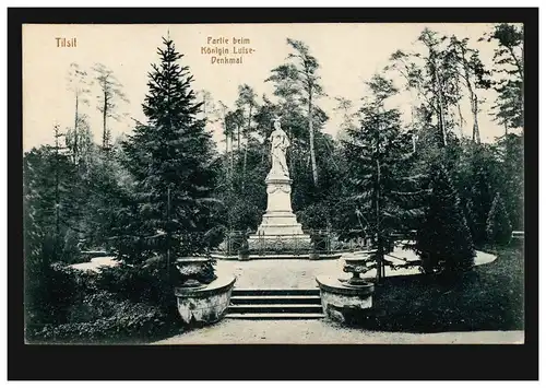 Russie AK Tilsit: Monument à la Reine Luise, TILSIT 28.9.1915
