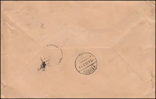 362 Stephan 30 Pf sur lettre R SSt FRANKFURT/MAIN Ancien Messe allemande 7.4.1928