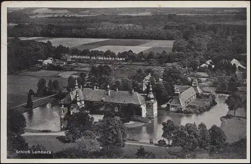 AK Château Lembeck - Vue aérienne, LEMBECK via HARVEST-DORSTEN 30.10.1939