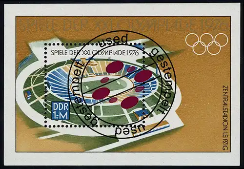 Bloc 46 Jeux olympiques d'été Montréal, avec le cachet du jour