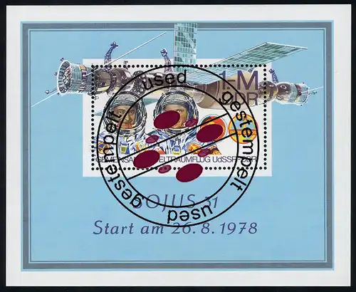 Block 53 Weltraumflug 1978, mit Tagesstempel