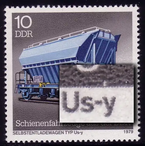 2415 Schienenfahrzeuge 10 Pf: Punkt am Unterrand, Feld  6, postfrisch **