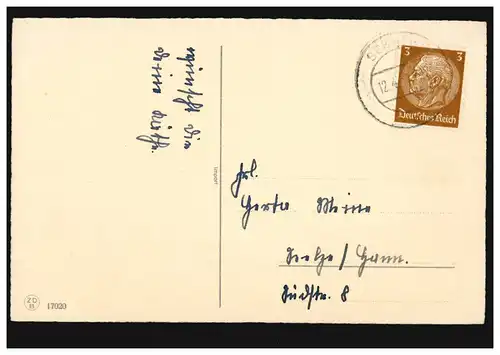 AK Pâques: Les chasseurs trouvent des lièvres et des œufs de PÂques dans les bois, SENDE 12.3.1941