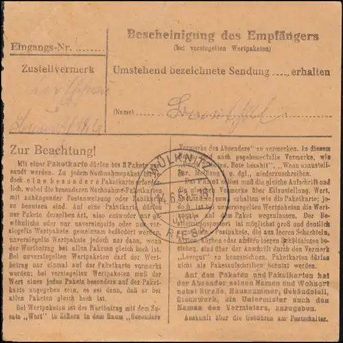 226 Thälmann 80 p. p, sur carte de paquet DRESDEN N 12 - 12.6.1951 selon WÜLKWITZ