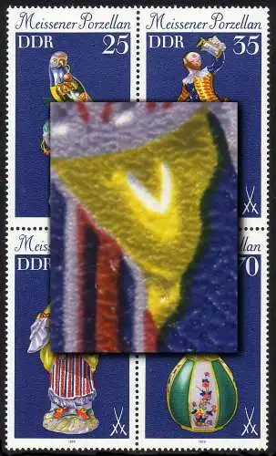 2468-2471 Porcelaine, bloc à quatre barres avec point PLF dans V à 50 flèches, **