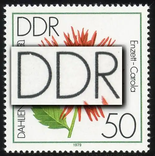 2439 Gartenbauausstellung 50 Pf - PLF Kerbe im D, Feld 30, postfrisch **
