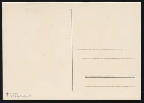 Humor-AK Blinder Eifer schadet nur: Hund Bär Fisch, ungebraucht, um 1920