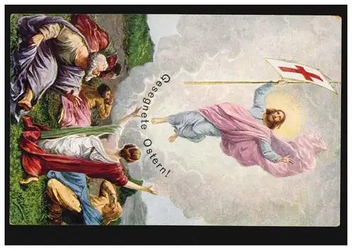 AK Béni Pâques: Résurrection du Christ vers 1910