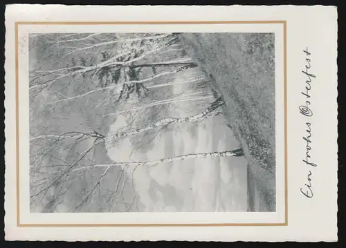 Templier de campagne Raben Kreis Belzig sur AK Pâques SSt BELZIG 13.4.1963