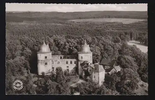 Le temple de la poste de Landpost Sababurg sur Hofgeismar 16.5.58 sur AK Le Sababbourg