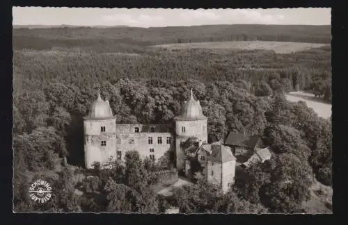 Le temple de la poste de Landpost Sababurg sur Hofgeismar 16.5.58 sur AK Le Sababbourg