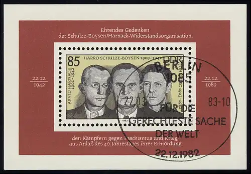 Block 70 Schulze-Boysen/Harnack 1983, ESSt Berlin