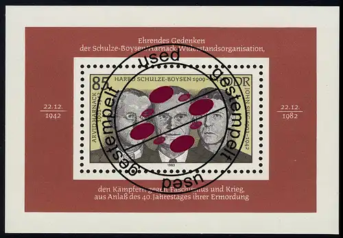 Block 70 Schulze-Boysen/Harnack 1983, Tagesstempel