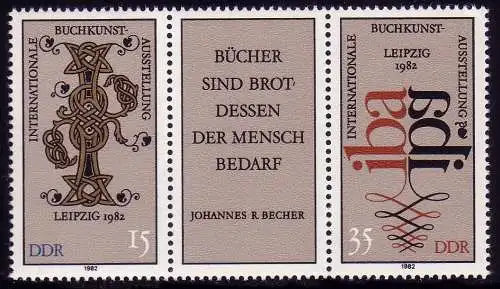 2697-2698 Buchstoff 1982, impression, frais de port **